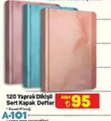 120 YAPRAK DİKİŞLİ SERT KAPAK KARELİ/ÇİZGİLİ DEFTER